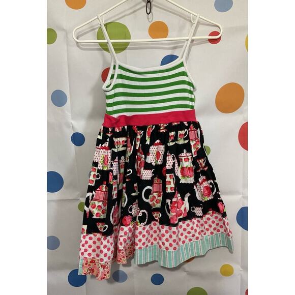 K Pea Girls Sundress Size 10 Multi Color 🌿🍓 - Picture 9 of 16